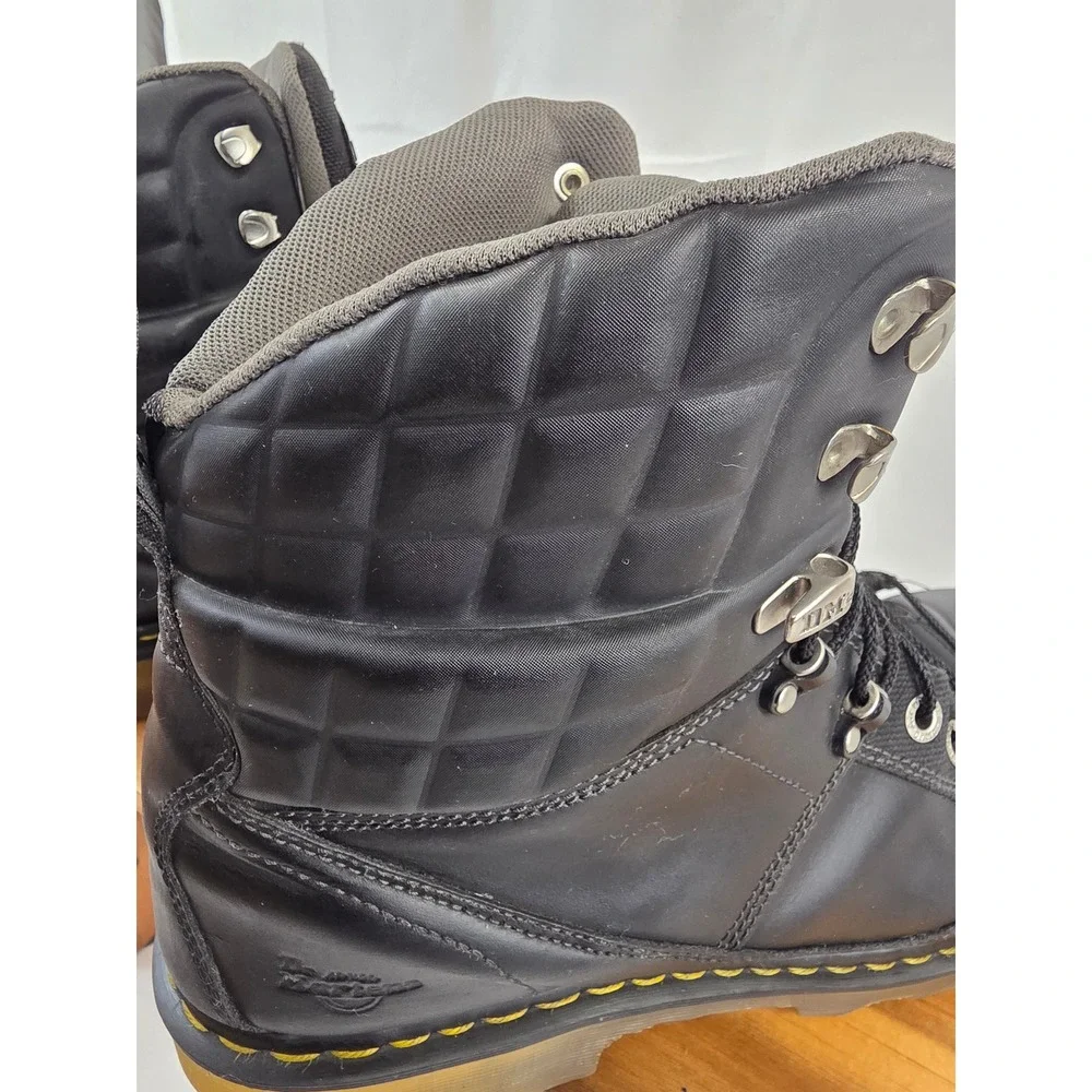 Dr Martens Industrial Aluminum Toe Safety Work Boots Black Mens Size 14 Slip Res